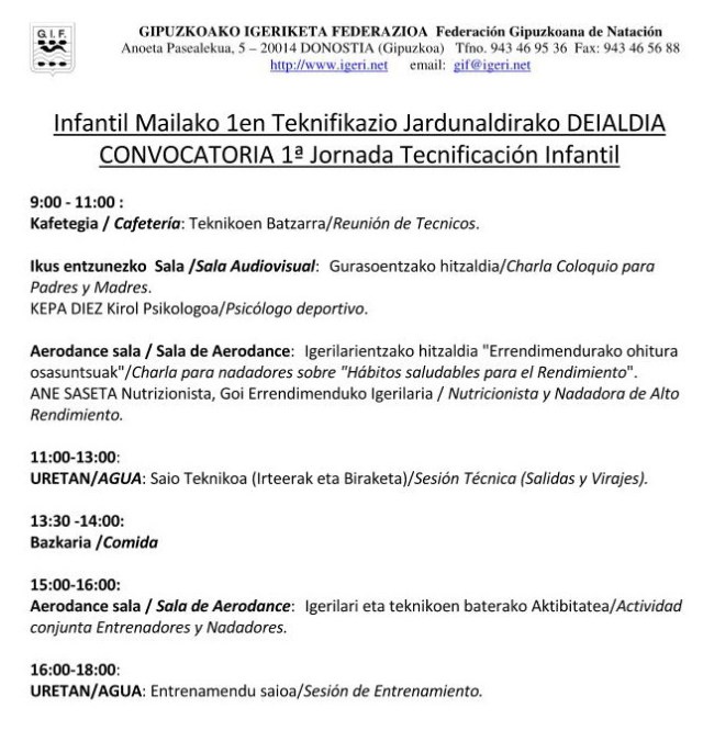 Infantil mailako 1. teknifikazio iharduerak